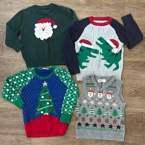 3t toddler boy Christmas Sweater lot